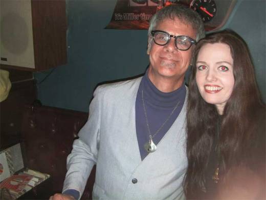 Phast Phreddie the Boogaloo Omnibus poses with birthday girl and Go-Go dancer Nancy Gardner at the CHEETAH BEAT!