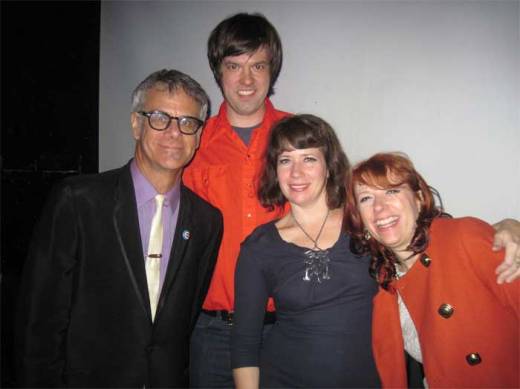 After the party, the Subway Soul Club Crew pose for pictures: Phast Phreddie the Boogaloo Omnibus, Ambassador Hazy, Bossy Boots and Lady Dawn.