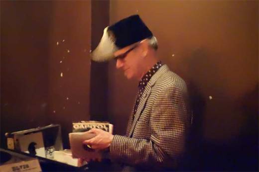 Phast Phreddie the Boogaloo Omnibus selects a record to play at the WHAM-O WATUSI!