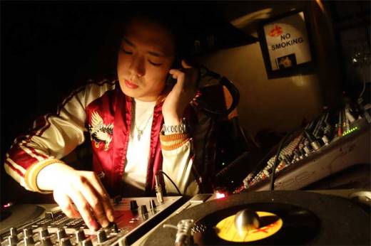DJ Hiromu cues a hot bopper at Rebel Night!